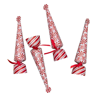 Peppermint 10" Luxury Cone Crackers - 8 per box