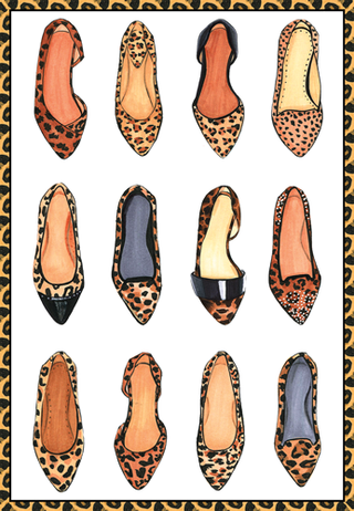 Leopard Print Shoes Mother's Day Greeting Card - 1 card with envelope