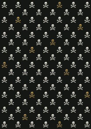 Skull And Crossbones Birthday Greeting Card - 1 card with envelope