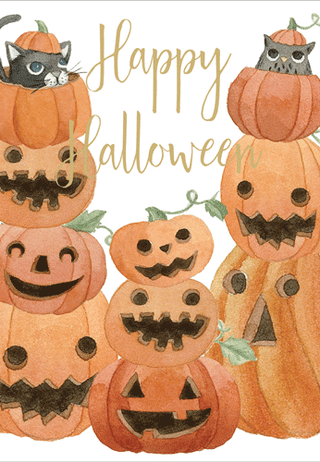 Cats And Jack O Lanterns Foil Eday N Size Halloween Foil-Gallery