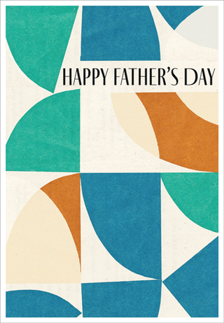 Modern Art Father's Day Greeting Card - 1 card with envelope