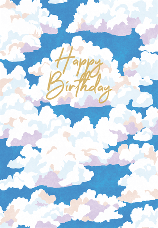 Blue Skies Foil Greeting Card - includes 1 Greeting Card