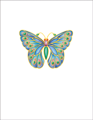 Butterfly Foil Enclosures Foil 4 Pk             **