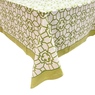 Garden Trellis Tablecover-Green Fabc Cotton Tblcvr-120X60