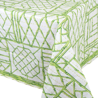 Limoncello Cotton Reversible Kantha Quilt Table Cover