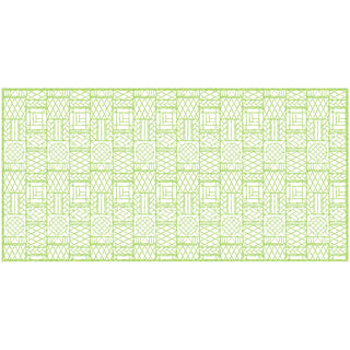 Bamboo Screen Green Cotton Rectangle Tablecover