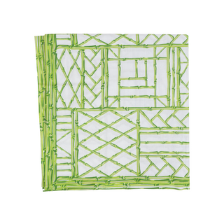 Bamboo Screen Green Cotton Rectangle Tablecover