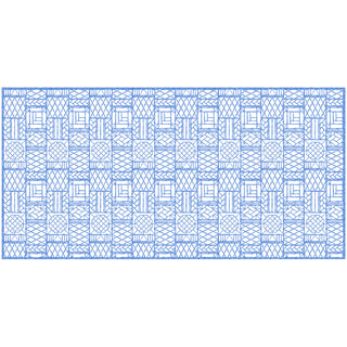 Bamboo Screen China Blue Cotton Rectangle Tablecover