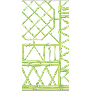 Bamboo Screen Green Fabric Cotton Napkins - Set of 4