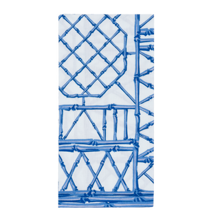 Bamboo Screen China Blue Fabric Cotton Napkins - Set of 4