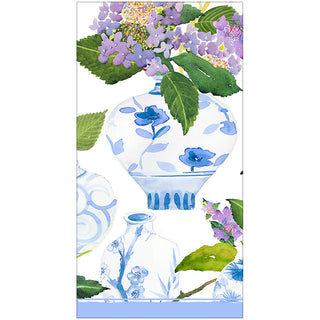 Hydrangeas And Porcelain Fabric Cotton Napkins - Set of 4