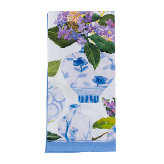 Hydrangeas And Porcelain Fabric Cotton Napkins - Set of 4