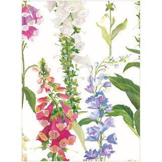 Foxgloves Canvas Fabric Tea Towel