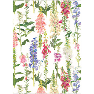 Foxgloves Canvas Fabric Tea Towel