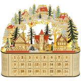Traditional Wooden Advent Calendar with Drawers