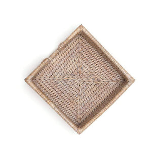 Cocktail White Rattan Holder Ttop Bleached Rattan Cocktail