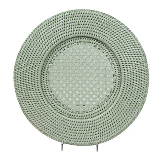 Rattan Round Charger Plate-Green Ttop Rattan Charger Plate-Round