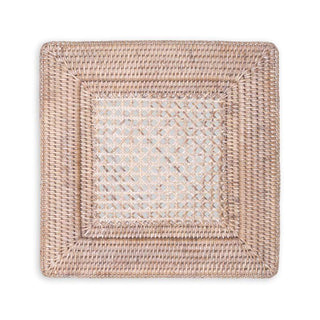 Rattan Square White Charger Plate Ttop Rattan Dinner Plate Square Wht