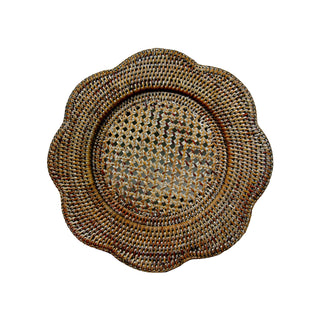 Rattan Scallop Rnd Charger Plate in Natural - 1 Charger Plate