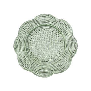 Rattan Scallop Rnd Charger Plt-Grn Ttop Rattan Scallop Chg Plate-Round