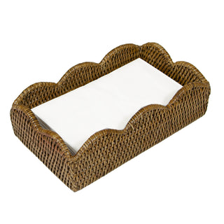 Rattan Scallop Guest Twl Hldr-Natur Ttop Rattan Scallop Guest Twl Hldr