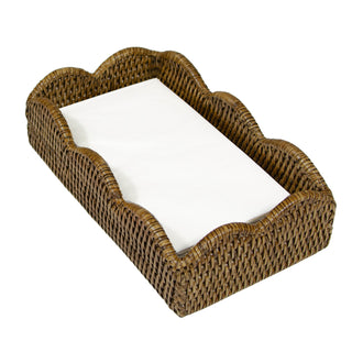 Rattan Scallop Guest Twl Hldr-Natur Ttop Rattan Scallop Guest Twl Hldr