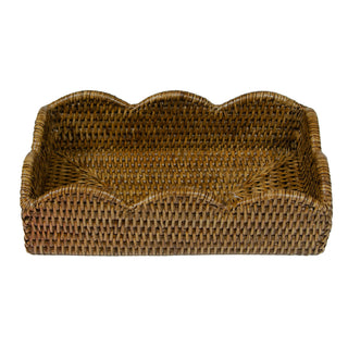 Rattan Scallop Guest Twl Hldr-Natur Ttop Rattan Scallop Guest Twl Hldr