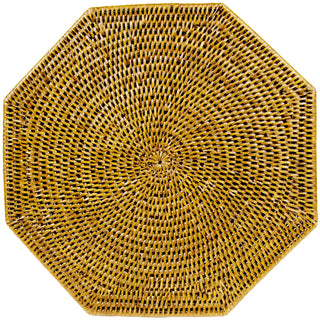 Rattan Octagonal Placemat-Honey Ttop Rattan Octagonal Placemat