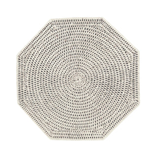 Rattan Octagonal Placemat in Cream - 1 Placemat
