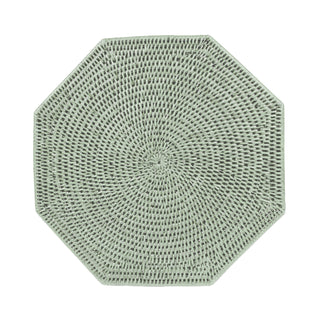 Rattan Octagonal Placemat-Green Ttop Rattan Octagonal Placemat