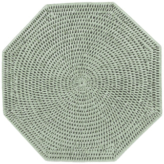 Rattan Octagonal Placemat-Green Ttop Rattan Octagonal Placemat