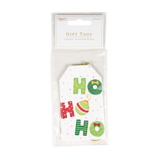 Ho Ho Ho Hanging Gift Tag W/Hdr 4 Pk