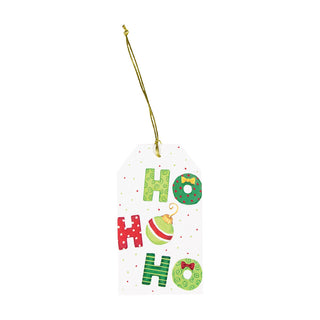 Ho Ho Ho Hanging Gift Tag W/Hdr 4 Pk