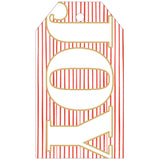 Joy Stripes Foil Gift Tags - 4 Per Package