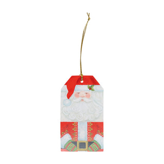 Santa Claus Hanging Gift Tag W/Hdr 4 Pk