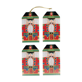 Nutcracker Hanging Gift Tag W/Hdr 4 Pk