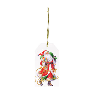 Woodland Santa Foil Hanging Gift Tag W/Hdr 4 Pk-Gallery