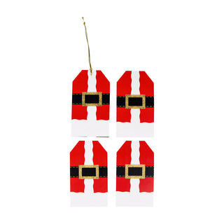 Santa Costume Foil Hanging Gift Tag W/Hdr 4 Pk-Gallery