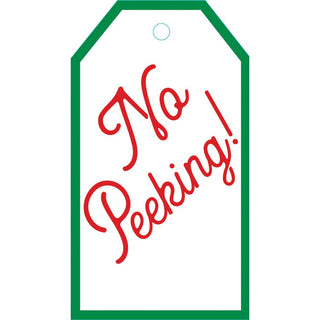 No Peeking Hanging Gift Tag W/Hdr 4 Pk
