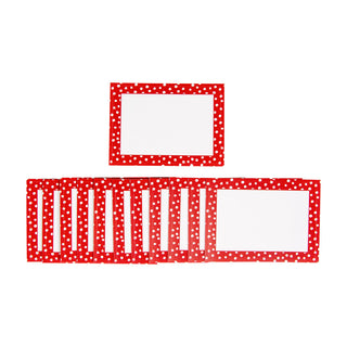 Small Dots-Red Name Labels 2 X 3-12 Per Package