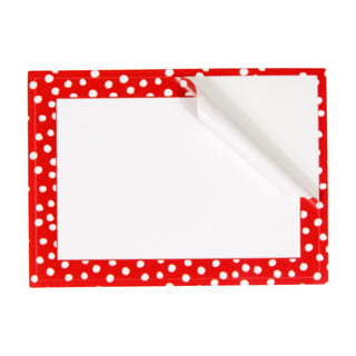 Small Dots-Red Name Labels 2 X 3-12 Per Package