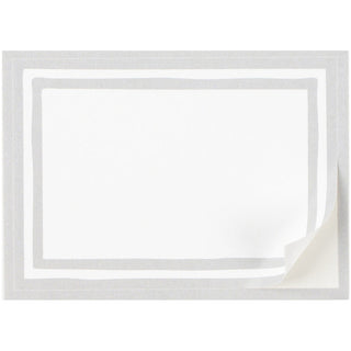 Stripe Border-Silver Name Labels 2 X 3-12 Per Package