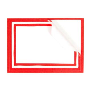 Stripe Border-Red Name Labels 2 X 3-12 Per Package