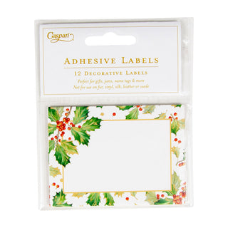 Gilded Holly Name Labels 2 X 3-12 Per Package
