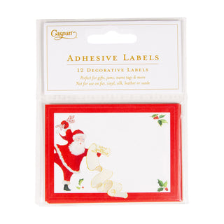 Dancing Santas Name Labels 2 X 3-12 Per Package