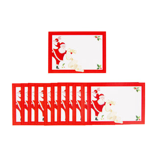 Dancing Santas Name Labels 2 X 3-12 Per Package