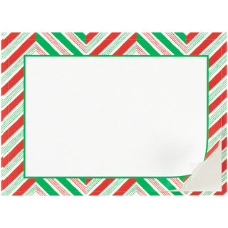 Candy Cane Stripes Name Labels 2 X 3-12 Per Package
