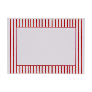 Pinstripes Red Name Labels 2 X 3-12 Per Package
