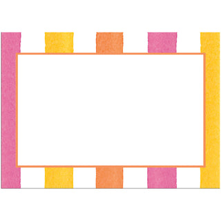 Cafe Stripe Warm Self Adhesive Gift Labels - package of 12