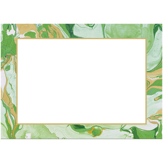 Marbled Green Self Adhesive Gift Labels - package of 12